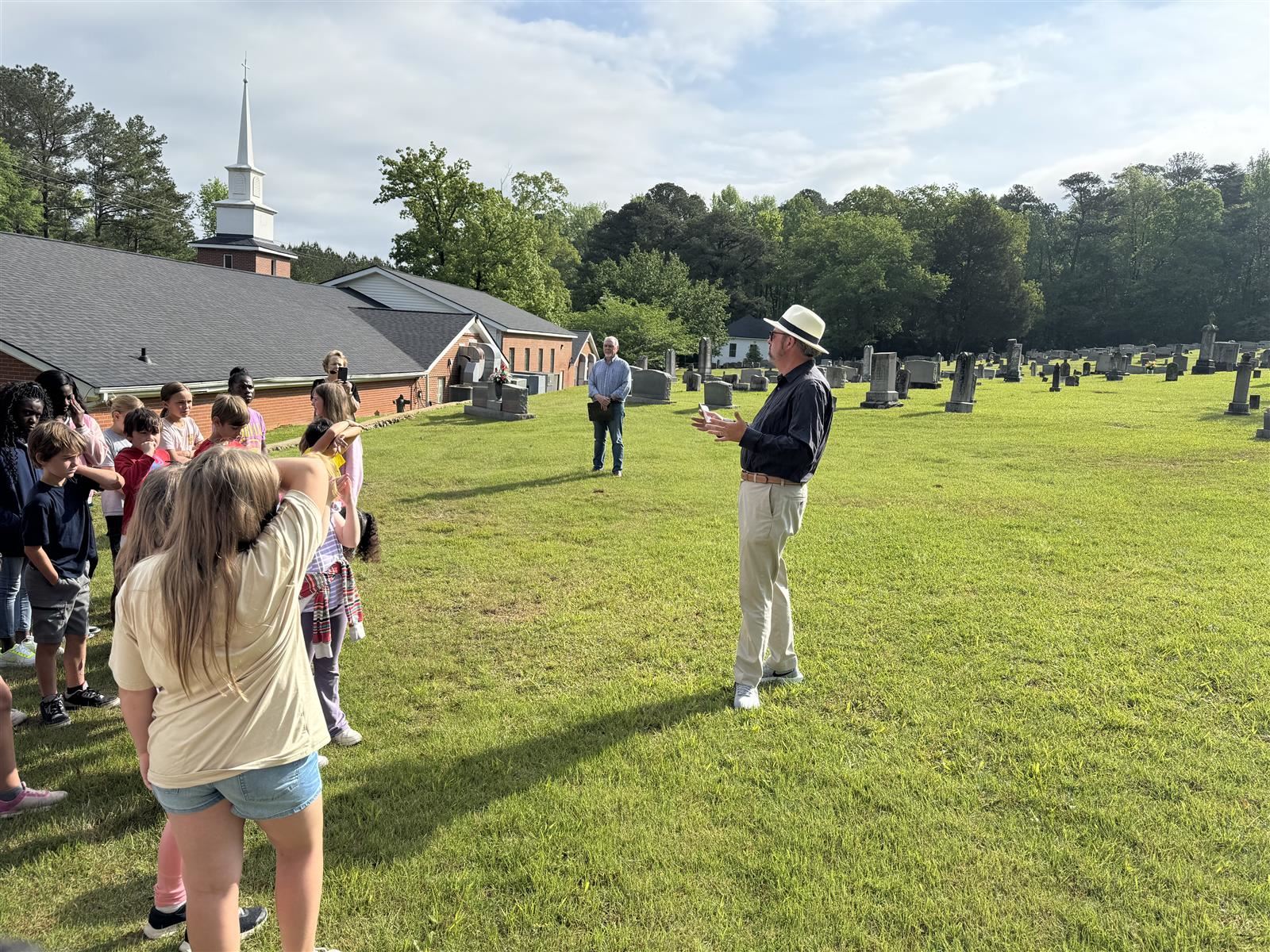 Mr. Moore playing a role in Historic Tour 